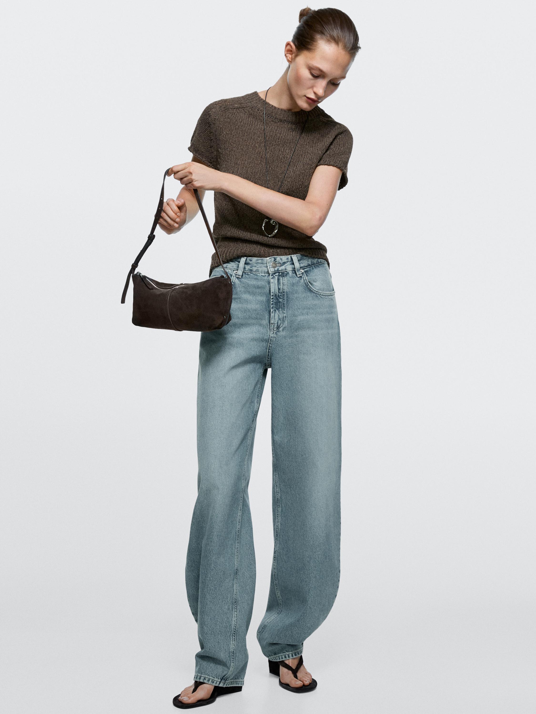 High-waist barrel fit jeans